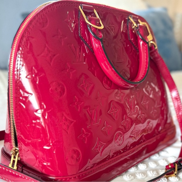 Authentic Louis Vuitton Monogram Vernis Alma Satchel - Picture 8 of 16